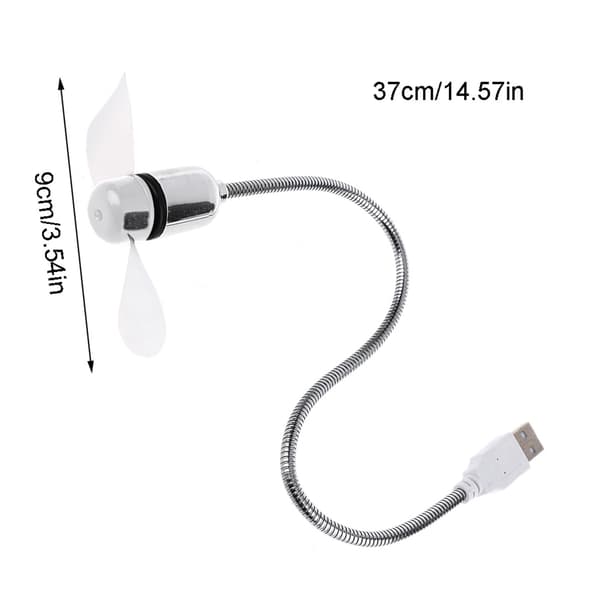 Luftkjøler Fleksibel USB-vifte for bærbar PC, stasjonær PC, USB-lader