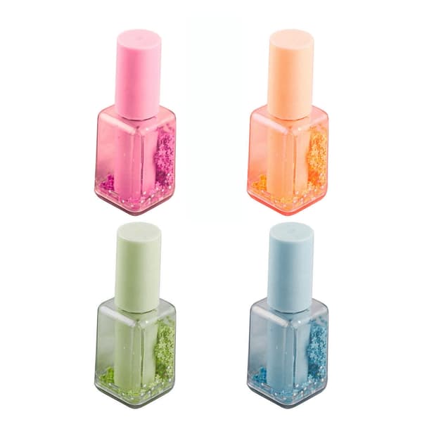 4 st Highlighters Set Ritpenna Nagellacksform Markeringspennor