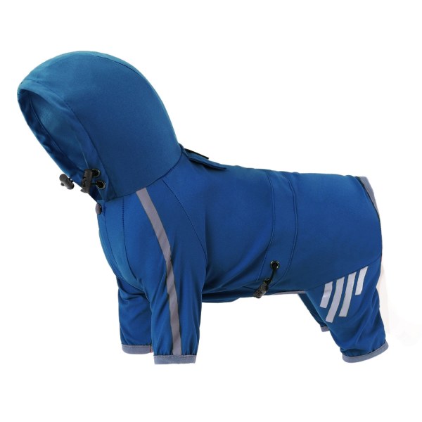 Regnkläder för hund Step In Dog Vindtät regnkappa FourSeason Pet Clothing Outdoor Walking Regnrockar med reflekterande ränder 1 S