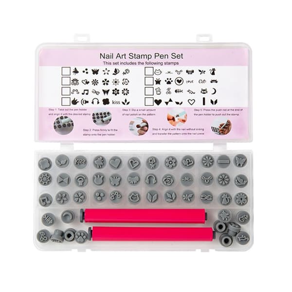 48 dele Manicure Stempelsæt til Neglekunstentusiaster Inkluderer Holdbare Stempler