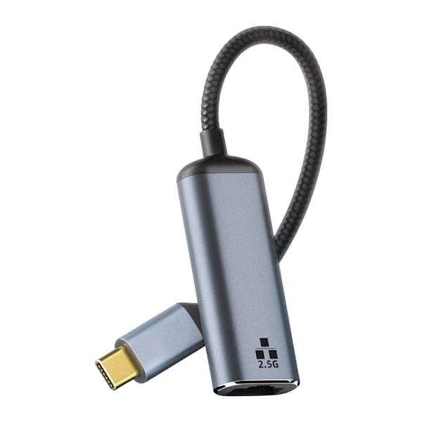 USB C til Ethernet Adapter 2500Mbps Hurtig Kablet Netværksforbindelse