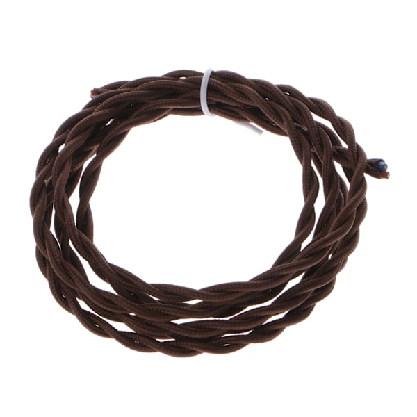 2 för M 2x0.75 Kaffe Vintage Retro Twist Flätad Tyg Lätt Kabel Elektrisk Wi