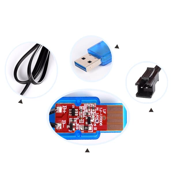 USB 3,7V 400mA NiMh/NiCd Batteri USB-laderpakker SM 2P Foroverplugg