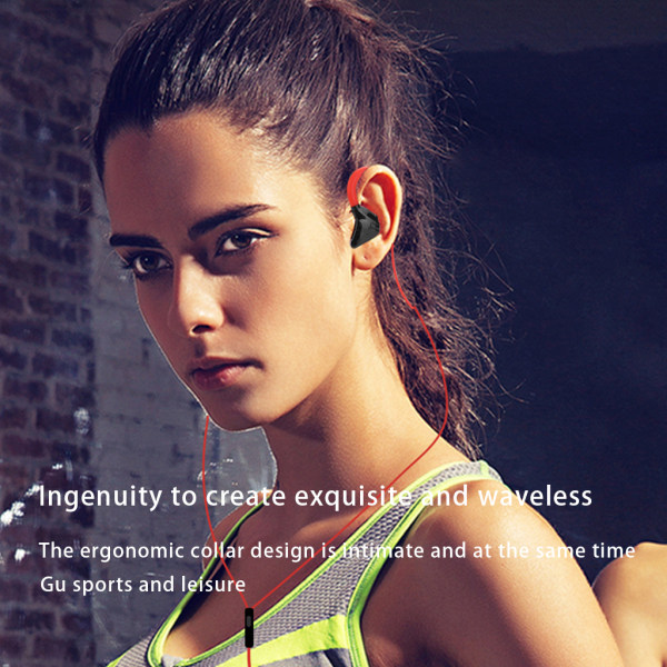 Sporthörlurar med MIC HIFI 3,5 mm In Ear-hörlurar Ear Hook Headset Brusreducerande hörlurar för olika för Smart P Black