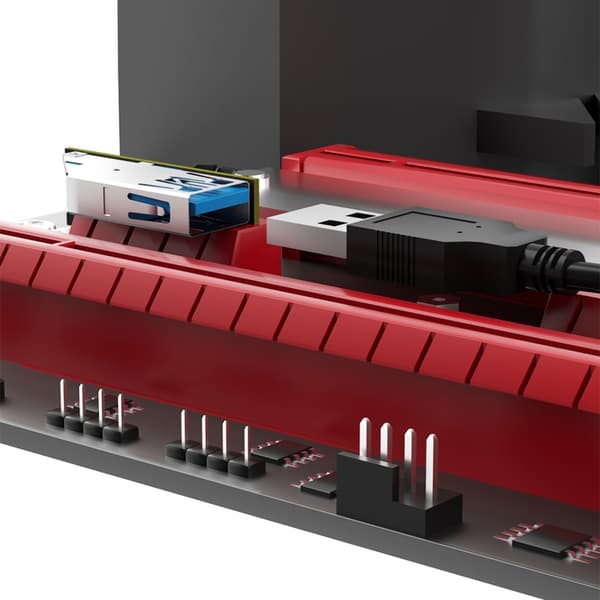 PCIE 1X til X1 Horisontalt USB3.0 Utvidelseskort for Datamaskinbruk