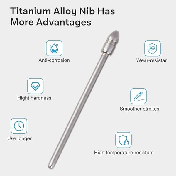 Ingen slidte titaniumlegeringsspidser til BOOX Max3 Remarkable 2 Maker Stylus Pen