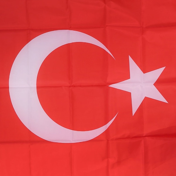 90x150cm Turkiet Flagga 3x5ft för Banner Turkisk heminredning Hängande landsflaggor