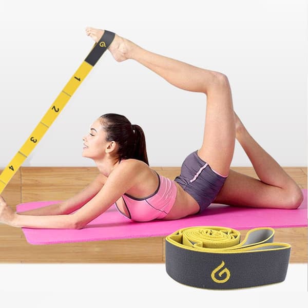 Stretching Strap Loop Yoga Strap Physicals Therapy 8 Loop Yoga Strap Yoga Stretching Elastisk Stretch Strap för träning Red
