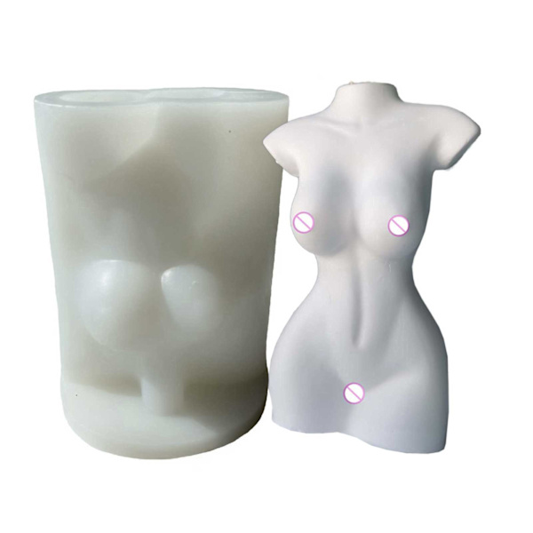 til Kreative Kvinder Krops Blomsterpotte Resin Form Aromaterapi Gips Silikone Moul