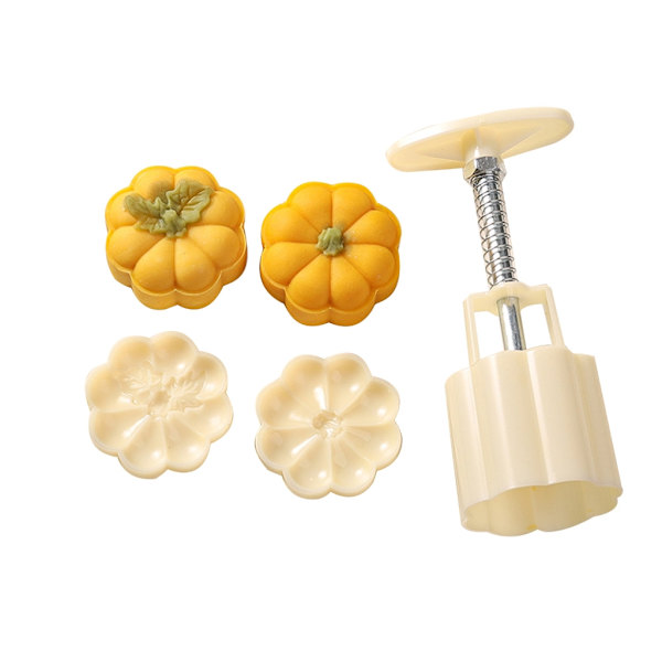 Söta pumpor Form Moon Cake Form Midhöstfestivalen Mooncake Makers Cookie Stämplar Handtryck Mooncake Baking Tool
