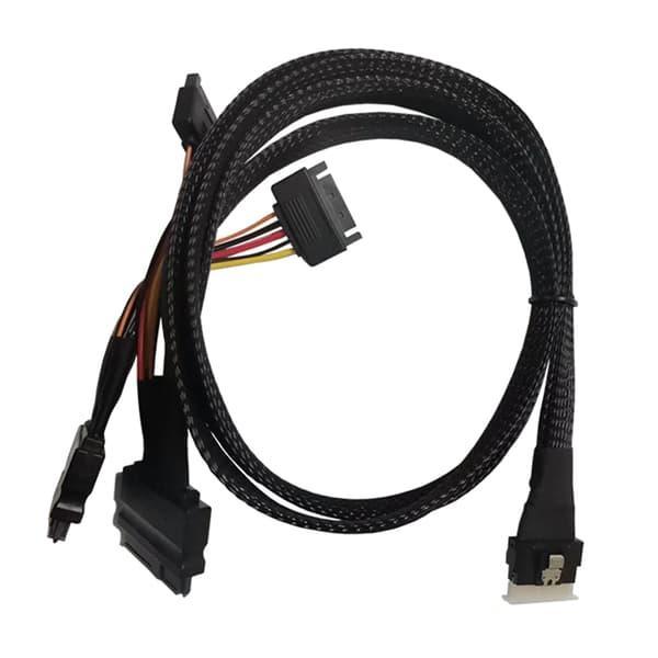 Server SFF8654(8i) til 2SFF-8639 NVME Datakabel 75CM Strømdataoverføring