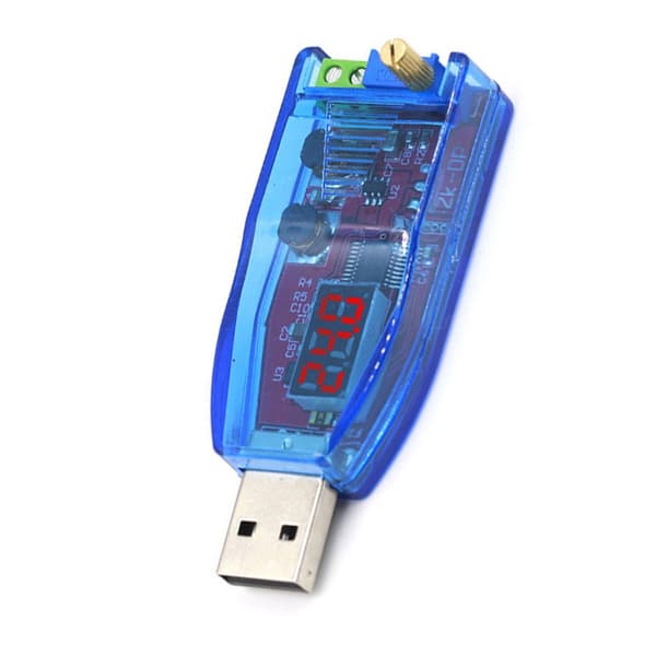 Bærbar DC Buck Boost Spændingskonverter USB Step Up Step Down Spændingsmodul Red digital display