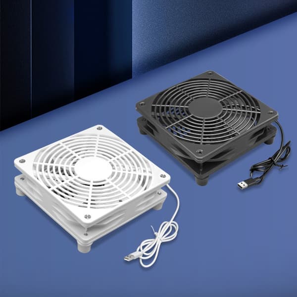 120 mm USB elektronisk køleventilator Støjsvag computerelektronik kølere hjem White Single fan