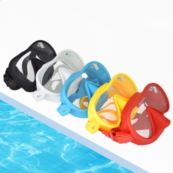 Dykmask Silikon Anti-dimma Snorkelglasögon Undervattensdykarglasögon Mask Simutrustning 5-färgad Yellow