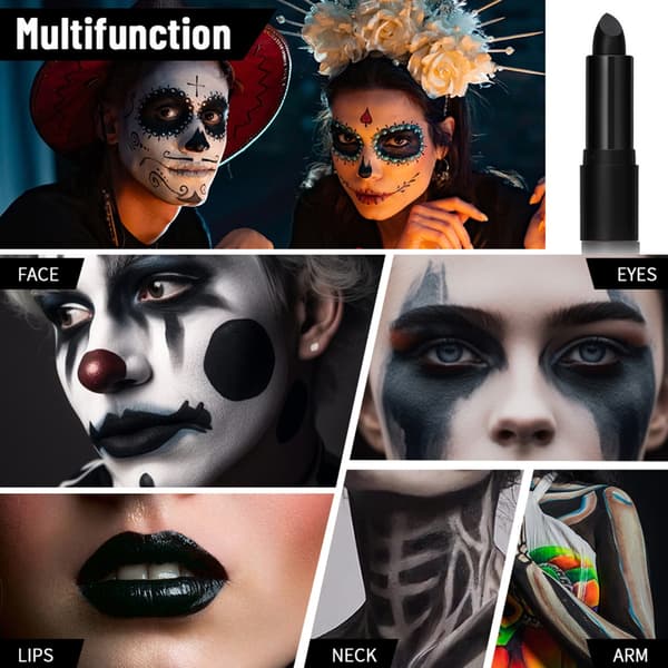 Øjen sort læbestift til sport Halloween Cosplay kostumefester makeup