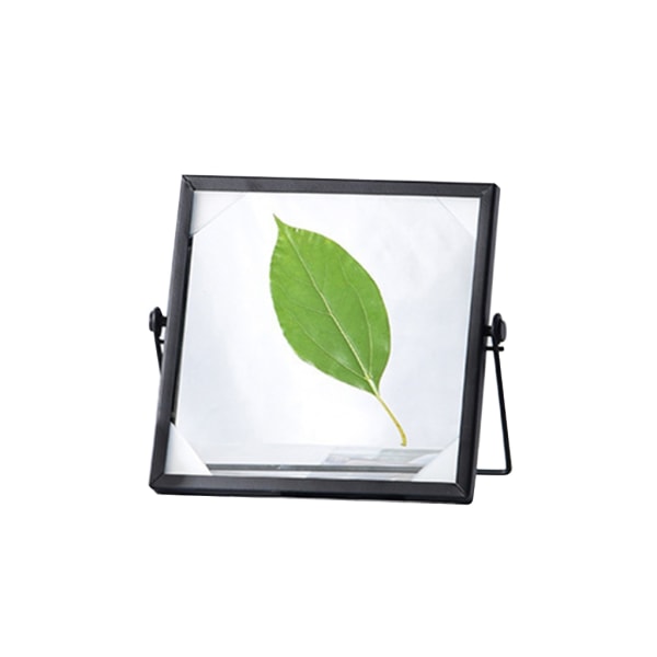 Metall Glas Fotoramar Flytande Bildram Vintage Minimalistisk Geometrisk Bildram för Skrivbord Bordsdisplay