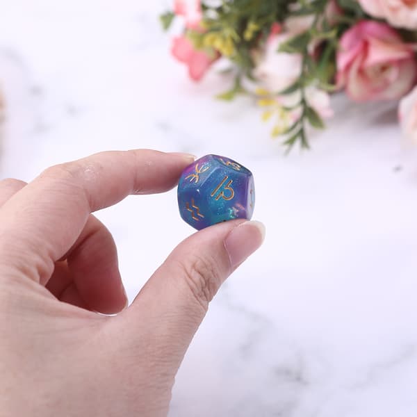 3 stk/sæt 12-sided terningesæt harpiks polyhedral astrologi konstellation spådom
