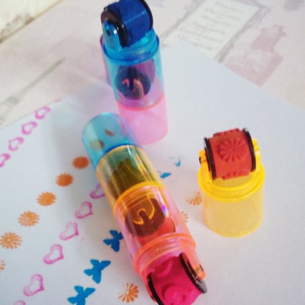 Stor storlek Mini Bläckstämpel Roller Kreativitet Förbättra DIY för Kingdergarten Barn att leka med för kreativa barn Målning