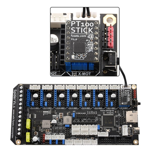 3D-skrivare tillbehör Vorn 2.2 PT100 Stick Temperaturmätningsmodul Thermistor Line MAX31865 Temperatursensor