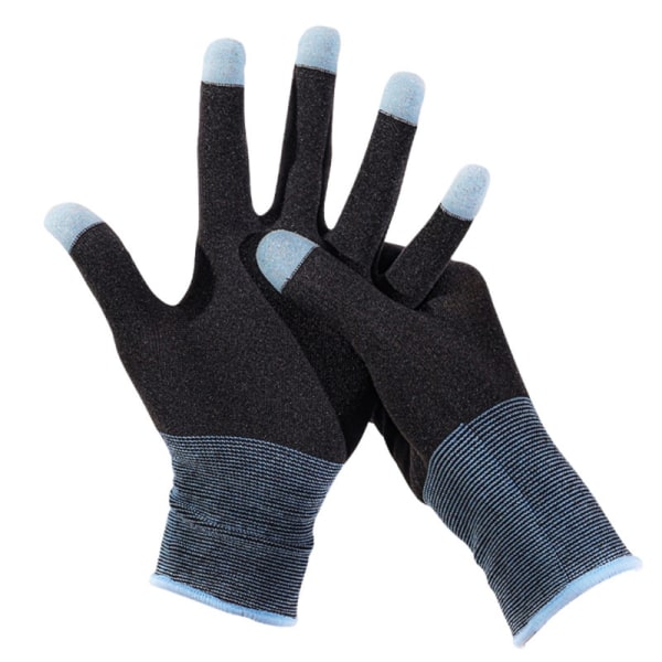 Spelhandske Mycket känsliga spelfingerärmar Anti-svett Andas Håll värmen kompatibel för e-sport 1 par Blue