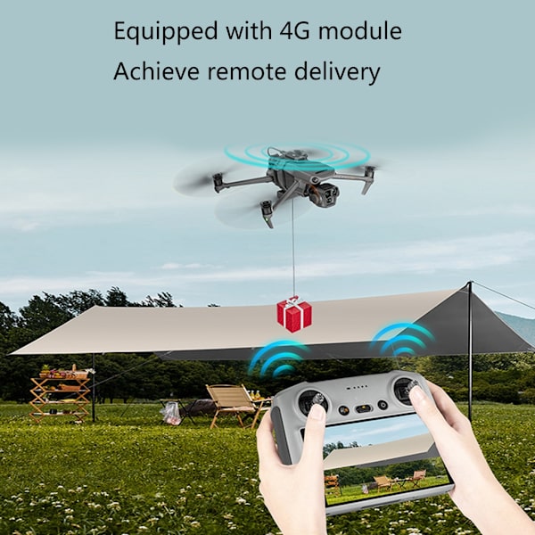 Bärbar leveransenhet Lättviktstransportkastare ABS Airdrop-system för Mavic3 Perfekt för olika tillfällen