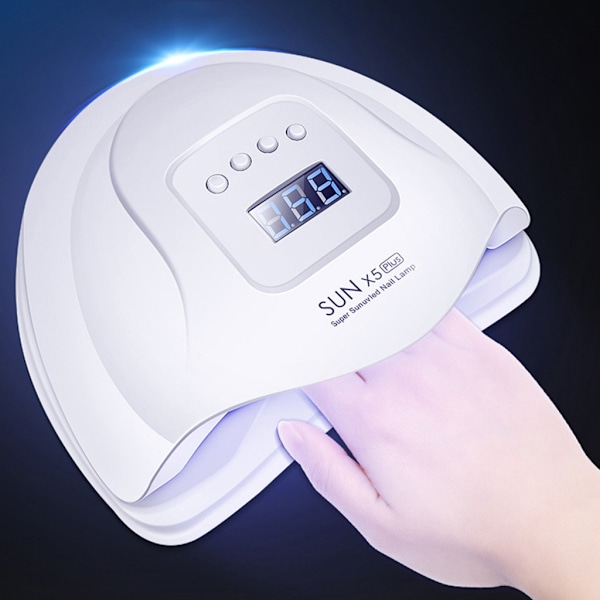 110W UV LED nagellampa med 36 st lysdioder för manikyr gel nageltork torkning av nagel White EU