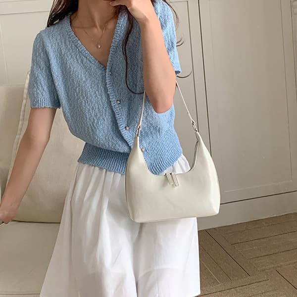 Damväska Dragkedja Små handväskor Dammode Axelväska PU Läder Casual Bag Underarmsväska Blue