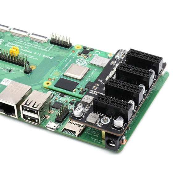 Mini Base Board för Raspberry Pi datormodul 4 CM4 Onboard PCIE 2 Gen 4 Ways Connector ASM1184 Advanced Chip