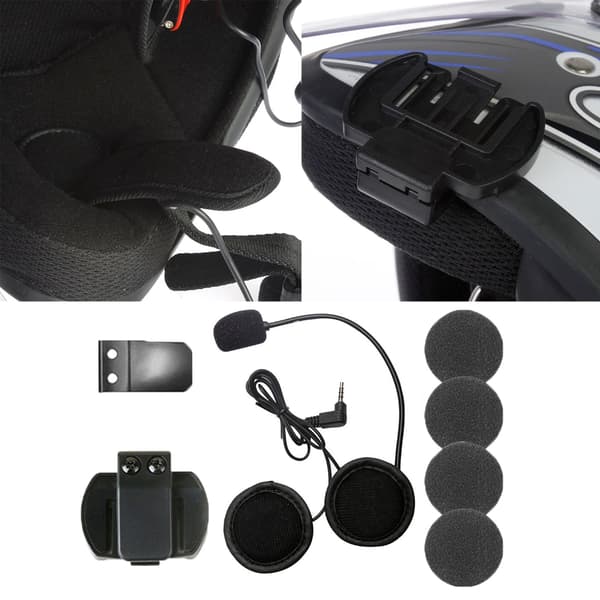 Anti-vibrations motorcykel headset intercom sæt med 3,5 mm stik til V4