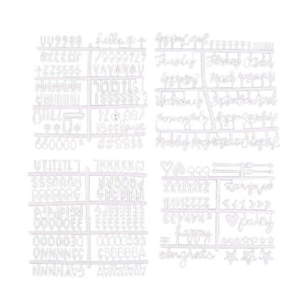 4 stycken tecken för filtbokstavstavlor Alfabet för utbytbara filtbokstavstavlor Milstolpar Semester Hållbar Black