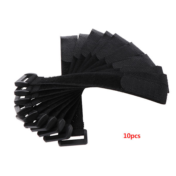 10 stk./sett fiskestangstropp festebelte magisk klistremerke elastisk universal stang Ti