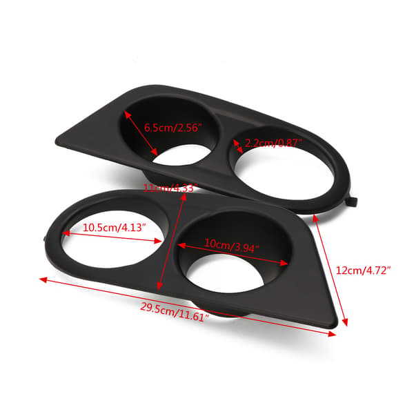 2 stk. Frontfanger Tåkelys Dobbel Hull Kanaldeksel for E46 M3 2001-2006