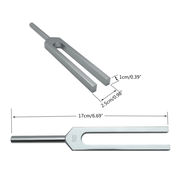 Stämgaffel i aluminiumlegering Yoga Spiritual Tuner med Mallet Tuning Tool Ljud Healing Fork Slagverksinstrument 528HZ