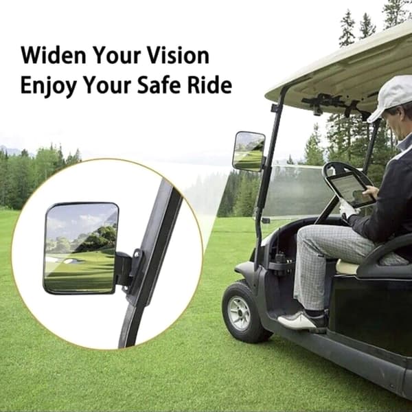 Golfvogn Glas Universal Sammenklappelige Sidespejle Til Golfvogn Klubbil