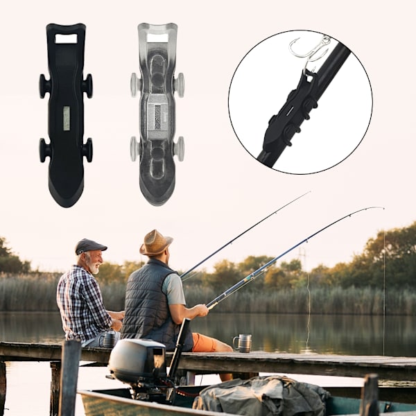 Magnetic Fishing Hook Keeper Black Fishing Baits Holder Fishing Hook Secure Keeper Holder med 2 olika gummiringar Transparent Magnetic style