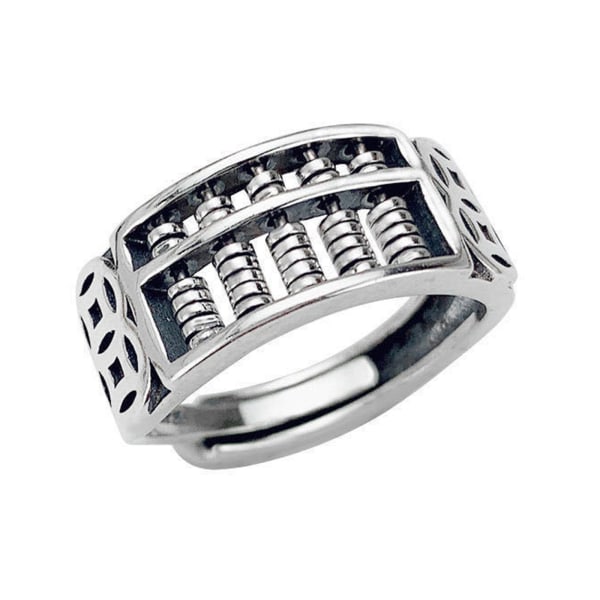 Vintage tumring för kreativa snurr Abacus Ring Matchande Ring Metall Herrar Dam Ring Spinner Beads Smycken Presenter