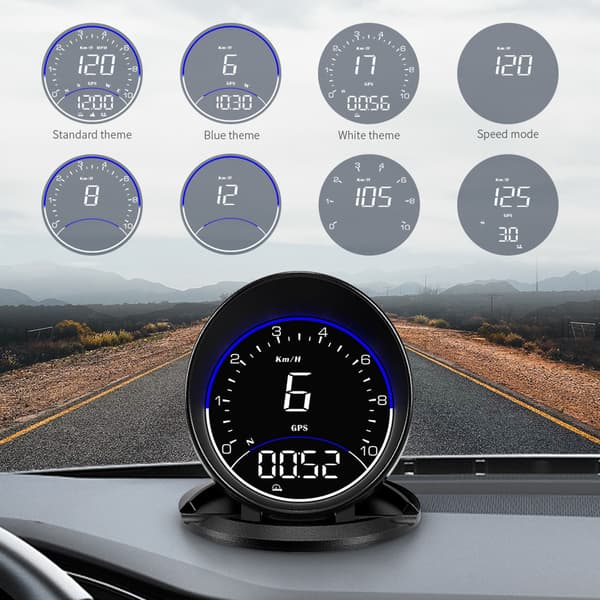 HUD Bil Head Up Display Hastighetsmätare Digitala Mätare Auto Trötthetskörning Remi