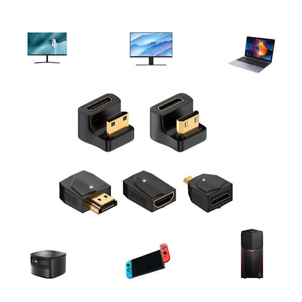 Högkvalitativ HDTV-adapter för TV, bildskärm och projektor förbättrar din videoupplevelse 8K@60Hz High Clear 48GBPS B