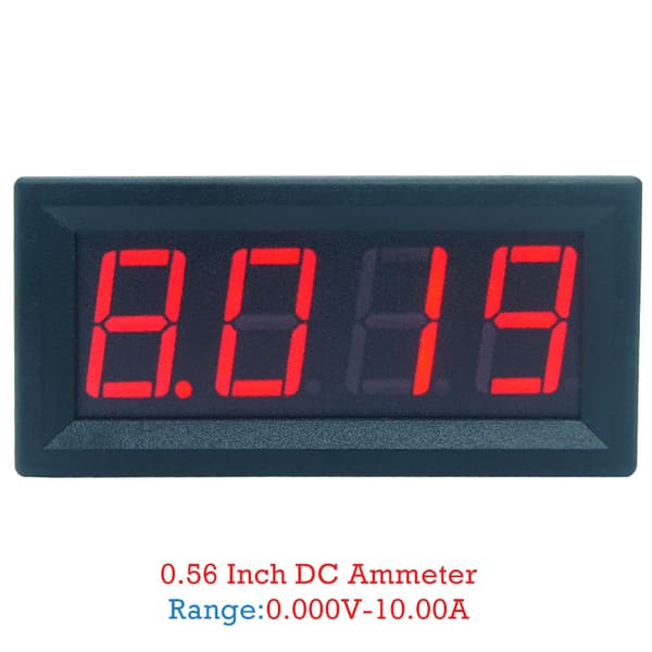 0,56 tommer digitalt amperemeter DC 0-9,999A (10A) strømamperemåler panelmåler 4 D