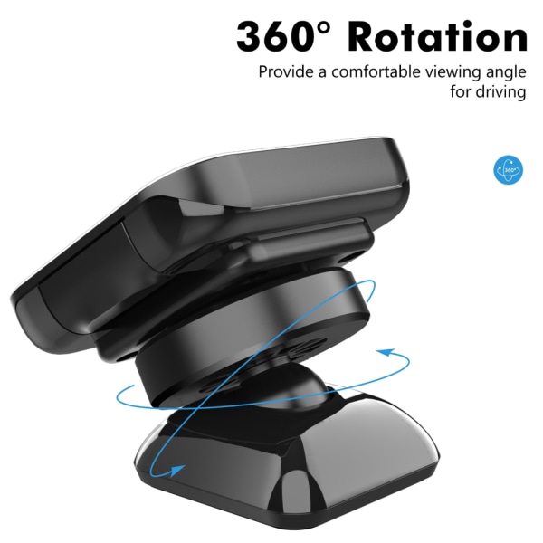 Mobilhållare Bilmontering på instrumentbrädan Magnetisk stativ Stödfäste Universal för telefon under 7'' 360° rotationsvagga