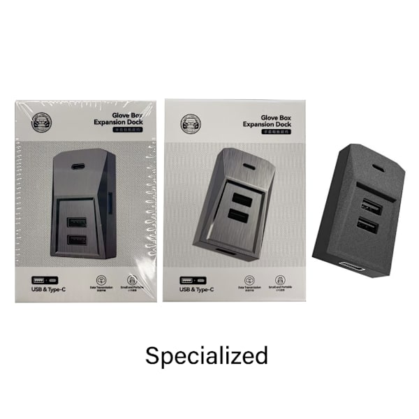 USB-hub til handskerum til bil, splitter-dockingstation, USB-hurtigladestation A