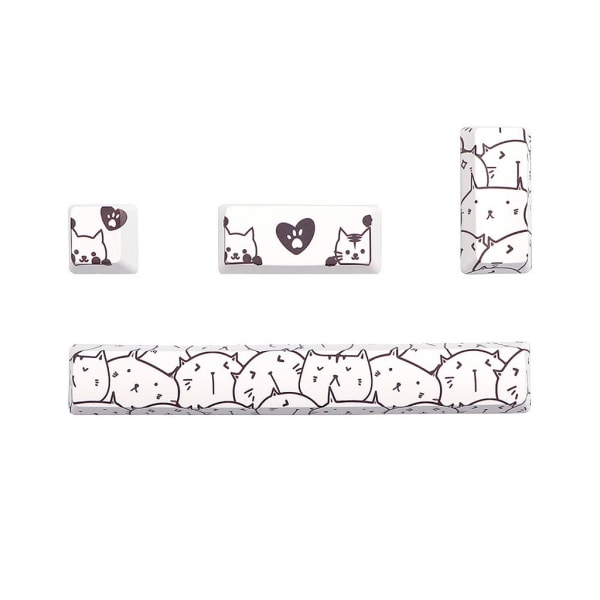 4 Tangentbordstangenter Set Anpassade Tangentbordstangenter 6.25U Fem Sidor 4 tangenter Dye-subbed Tangentbordstangent Space+ESC+Enter+Numpad Enter Tangentbordstangent