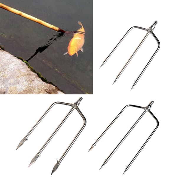 Harpunfiskegaffel i rustfrit stål, fiskeredskab, isbryder, tilbehør
