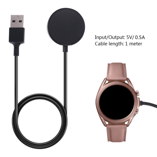 Laddare Power för Watch 3 Watch Laddningsvagga Kabel Dockningsfäste Smartwatch Laddningshållare