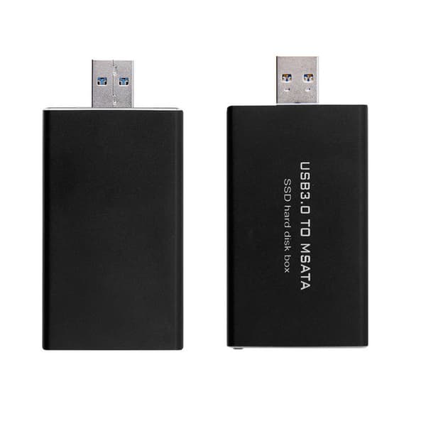 USB 3.0 till mSATA SSD Hårddisk Box Konverter Adapter Hölje Extern för Fodral