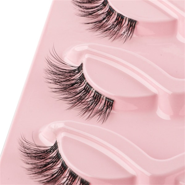 Halvfransar Naturligt utseende Wispy Cat-Eye Ögonfransar 3D lösögonfransar Fluffy-Soft 10 Par Faux Mink Fake Lashes Sets G