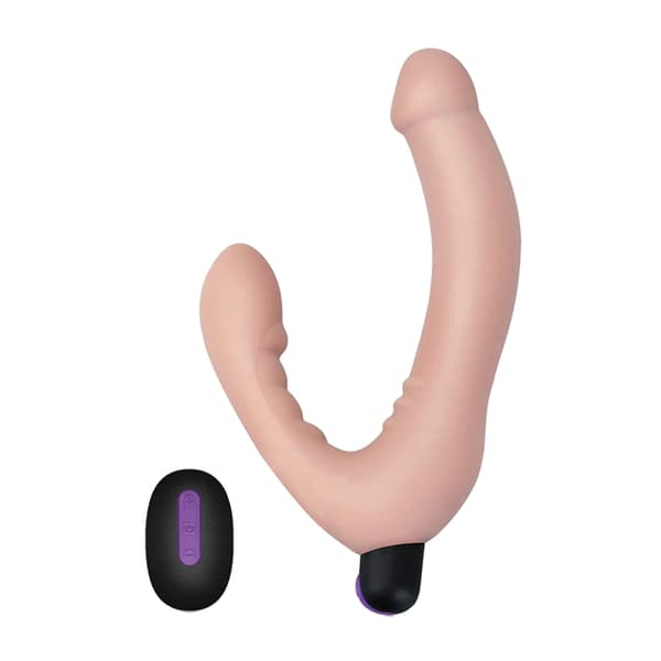 Vibrerende stropløs strap-on dildo G-punkt klitorisstimulator voksensexlegetøj