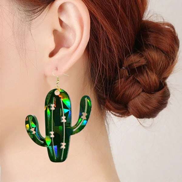 Smycken Form Holografisk Nyckelring Form Kaktushänge Berlocker Form Form Form för gör-det-själv hantverk