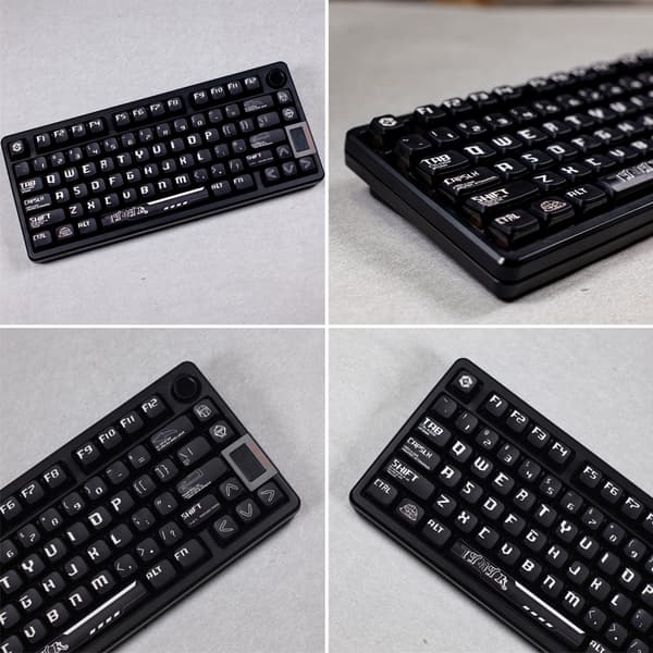 122 Tasters MDA Profil PBT Keycaps Sæt Black Knight Tema Baggrundsbelyste Keycaps Sæt