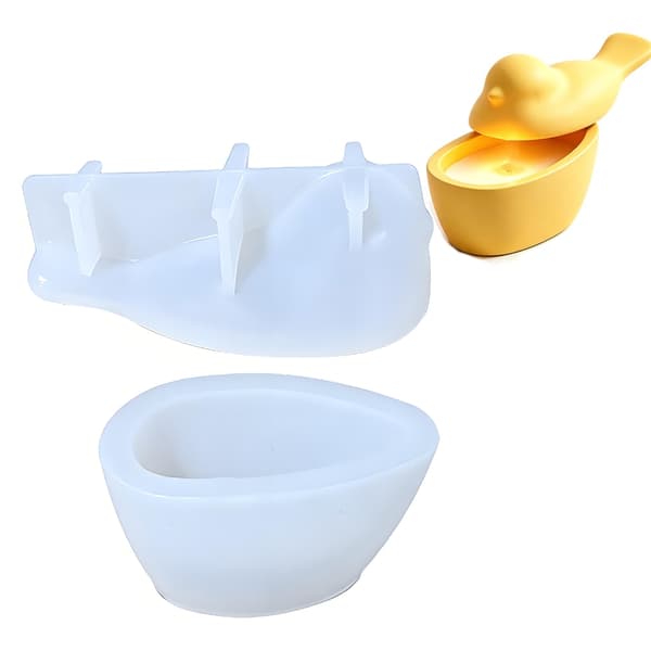 Solid silikonform for å lage nydelige fugletema-arrangementsbokser